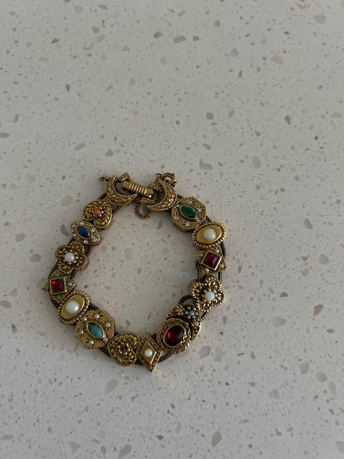 Goldette Vintage Charm Bracelet