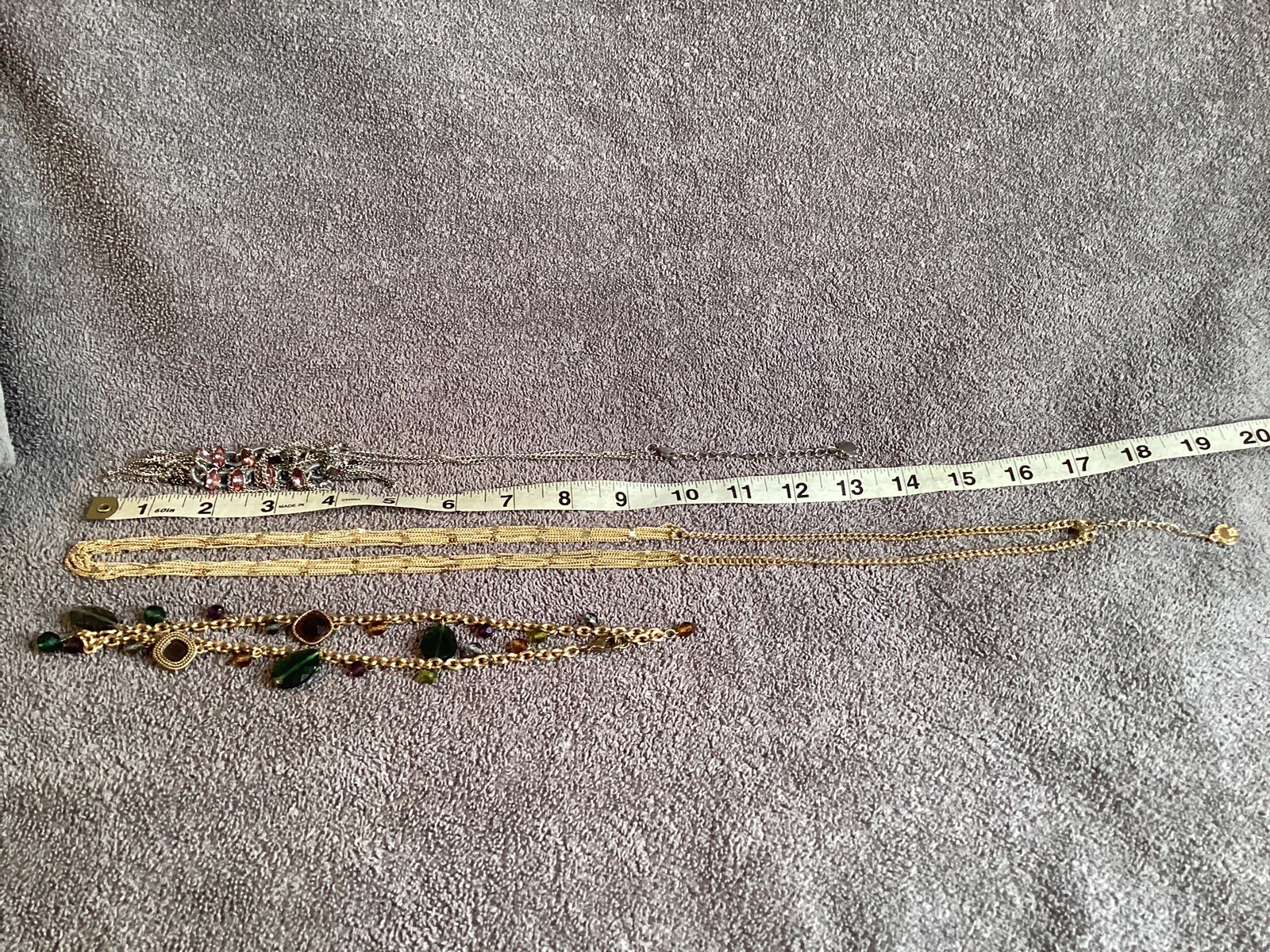 Lot of 3 vintage womens flapper costume jewelry necklaces