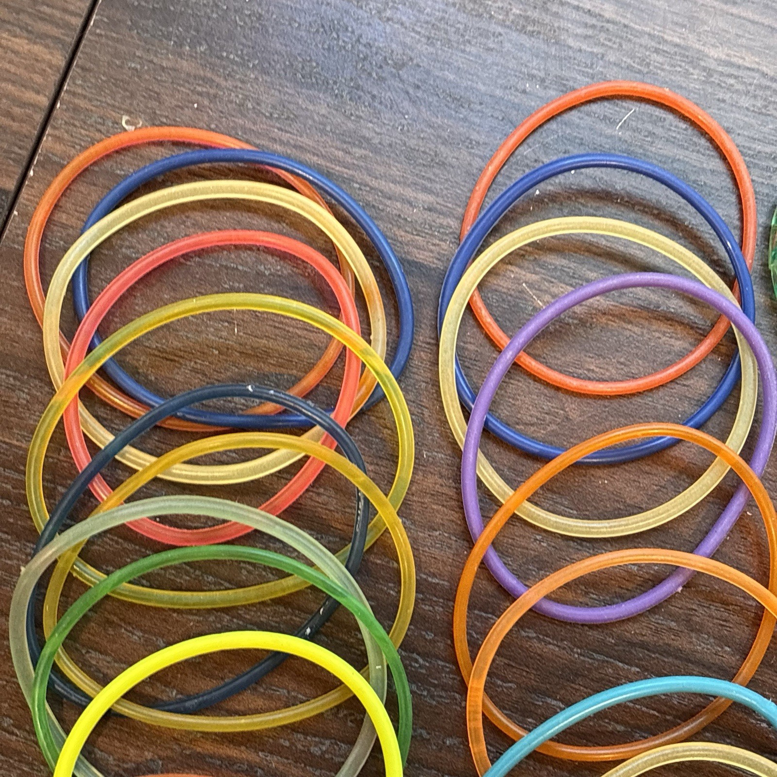 Vintage 1980s Jelly Bracelets Glitter Bangles Jelly Rings Lot Of 37 Pieces