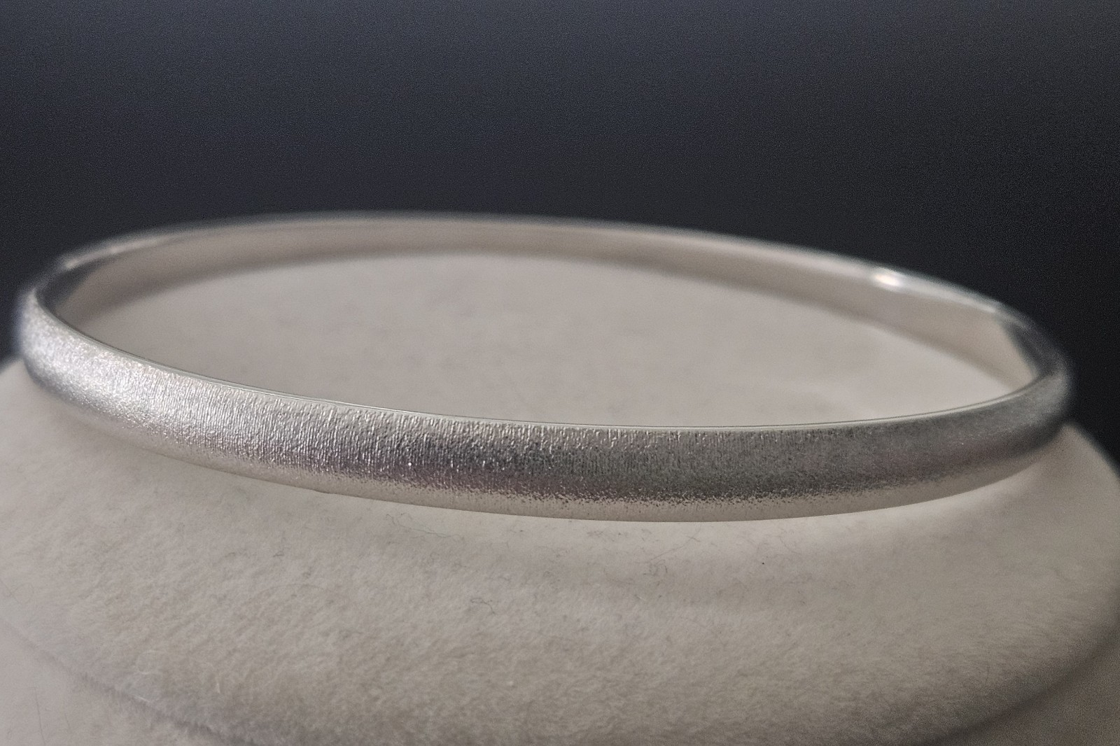 Post 1950 Monet Silver-tone Bracelet With Brushed Textured Finish