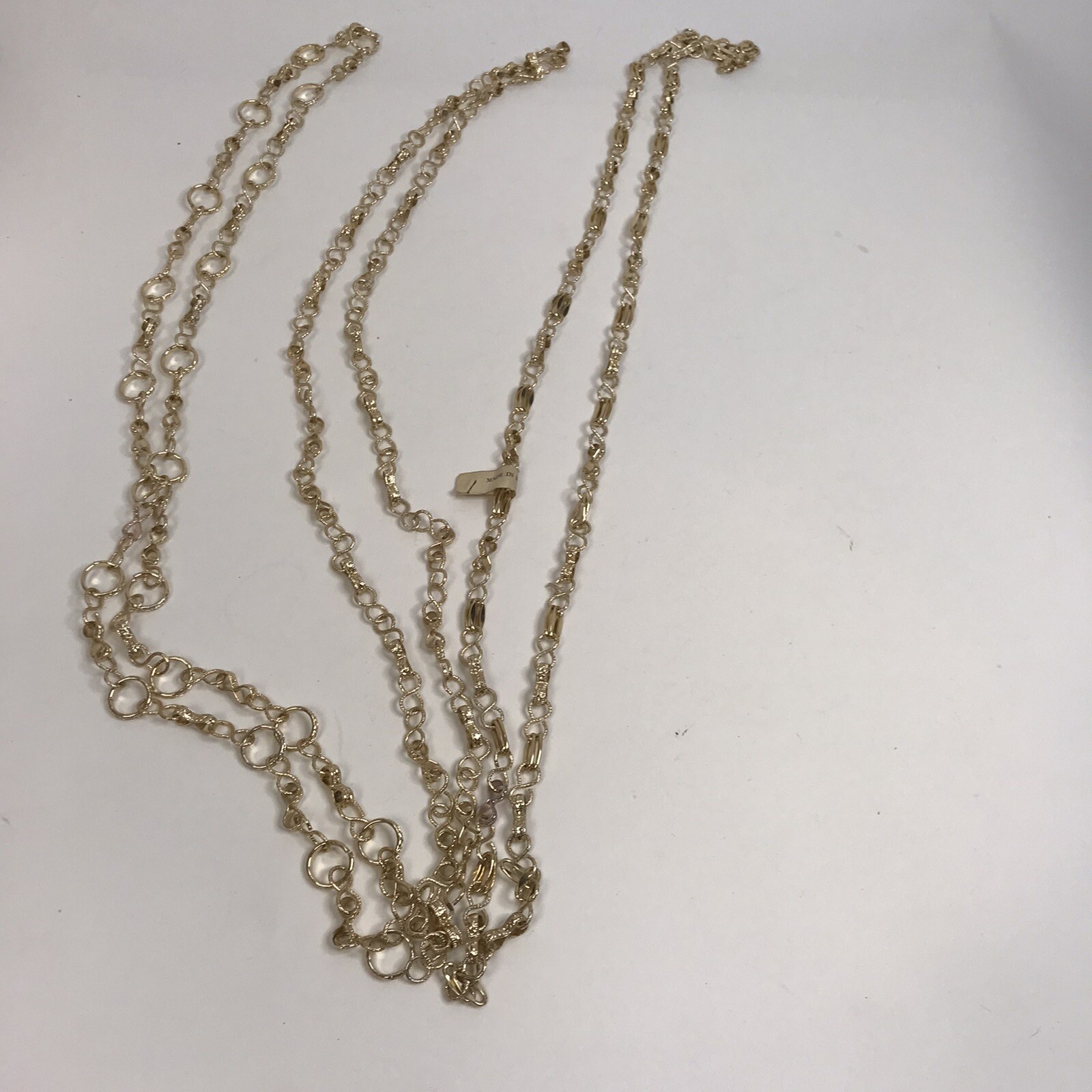 Vintage Lot Hong Kong Necklaces 60s 70s Eloxal Aluminum Lightweight 46 ” long