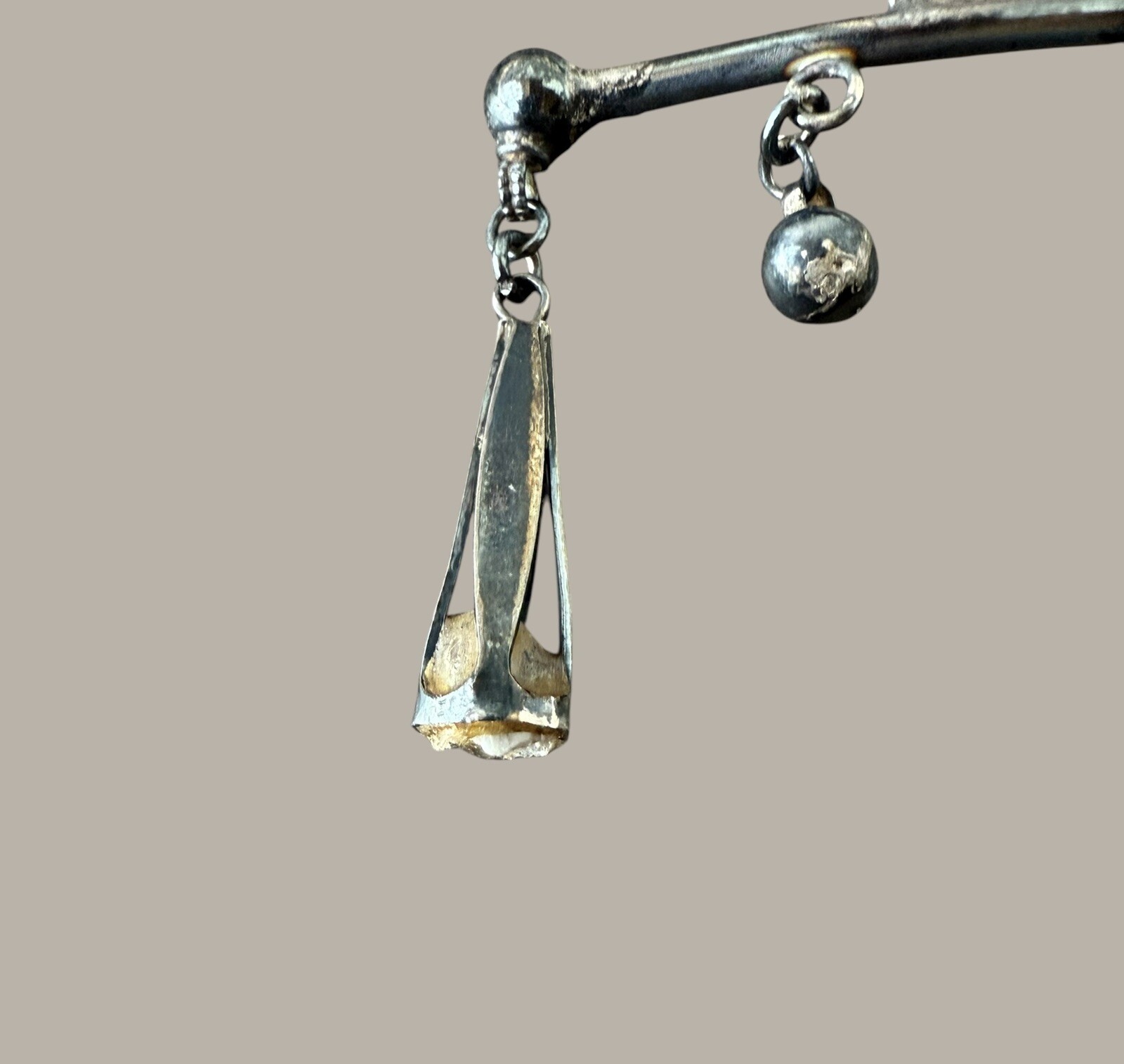 Vintage MCM Sterling Silver Artisan Hand Made Israel Necklace – Needs Repair