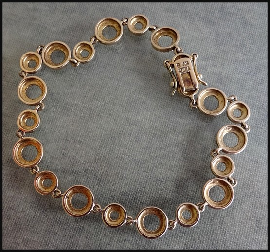 Vintage Vermeil Gold Over Sterling Silver Linked Bracelet Retired QVC or HSN