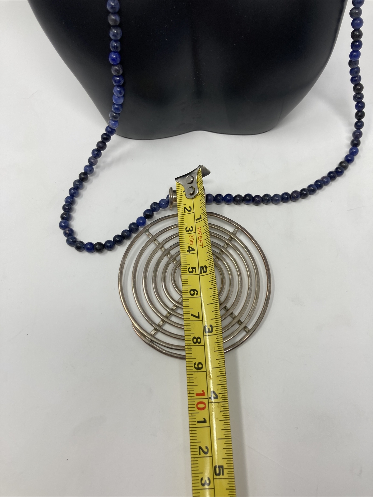 Dominique Dinouart DDD Mexico sterling silver lapis lazuli Drop Pendant necklace