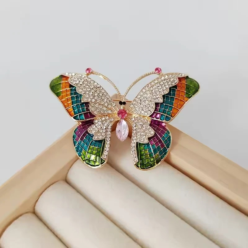 Vintage Art Nouveau Style Fairy Pendant Butterfly Brooch Shawl Pin Jewelry Gift