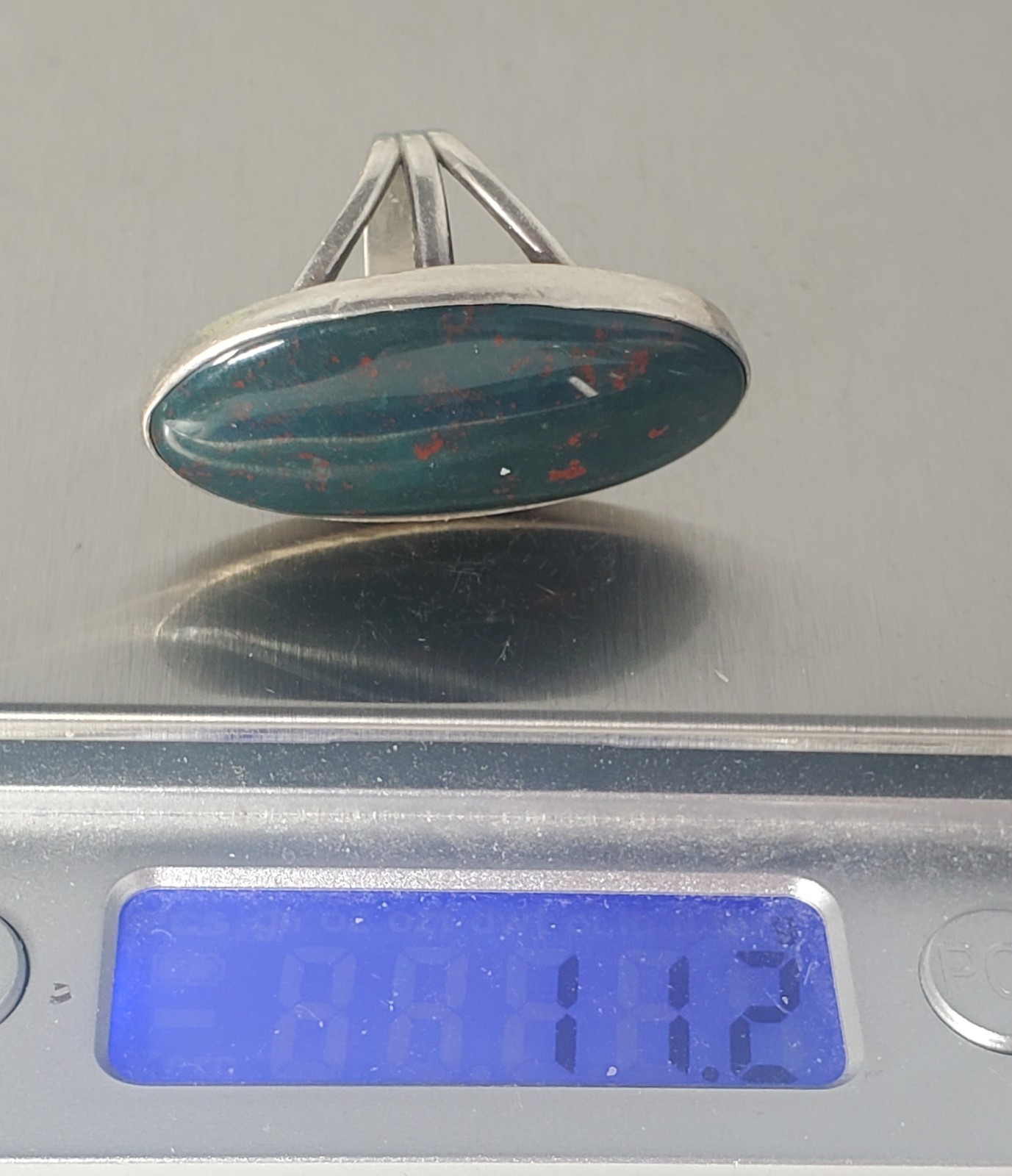 Vtg Sterling Silver SOUTHWESTERN Bloodstone Ring Lot ~ Sz 4.5