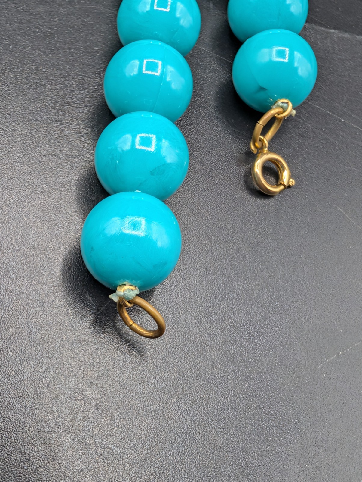 Vintage Runway Style Beaded Statement Pendant Gold-Tone Necklace