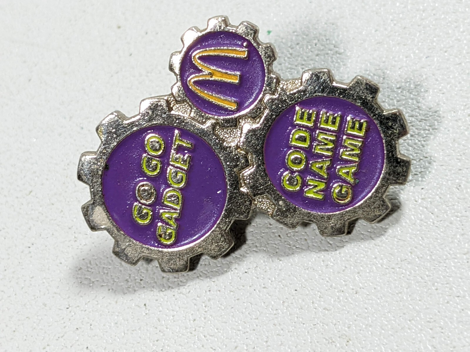 Vintage McDonald’s Inspector Gadget Code Name Game Purple Pin