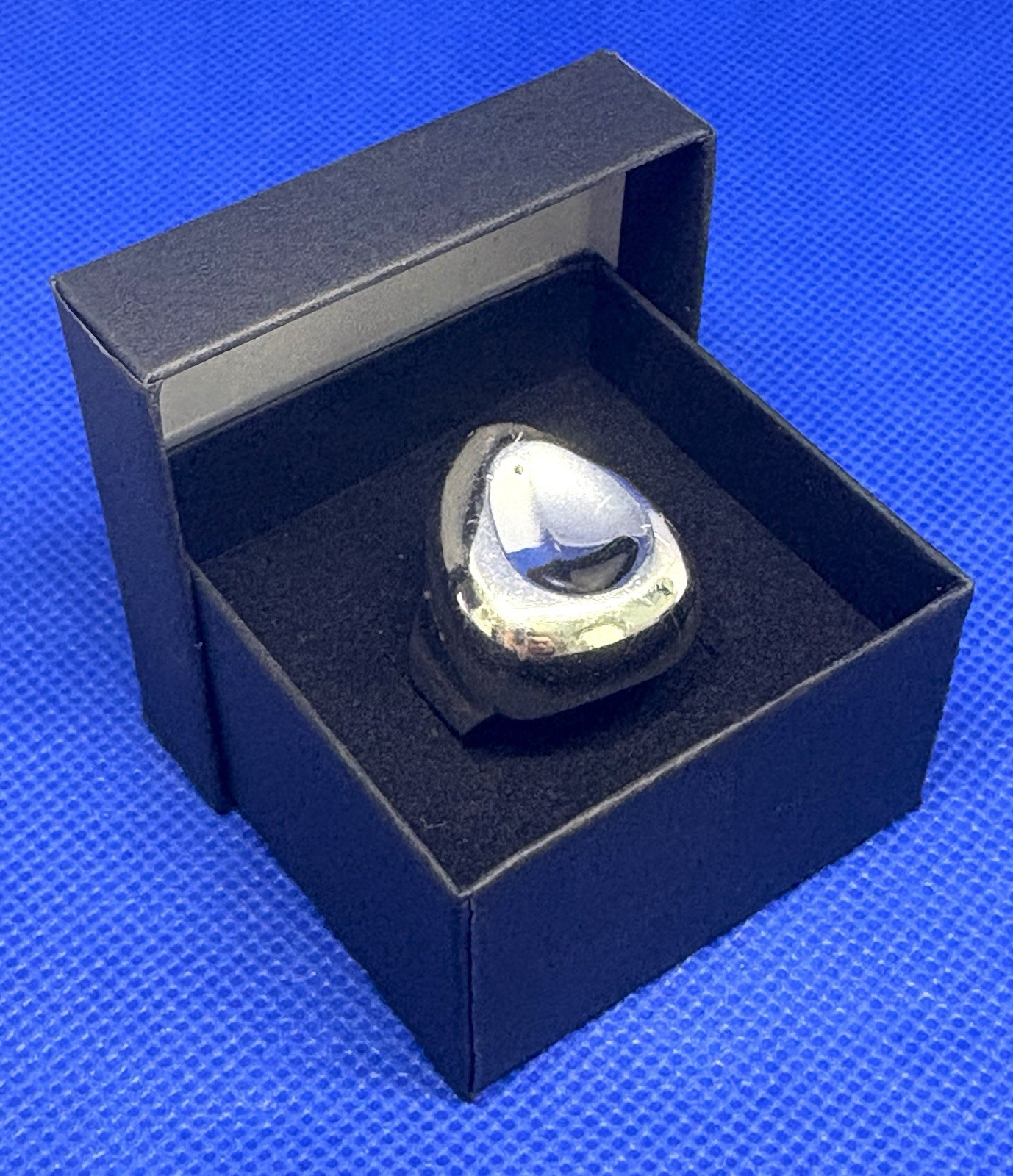 X08 Sculpture Modernist 8.93 g 1980s Vintage 925 Sterling Silver Ring Size 7.75