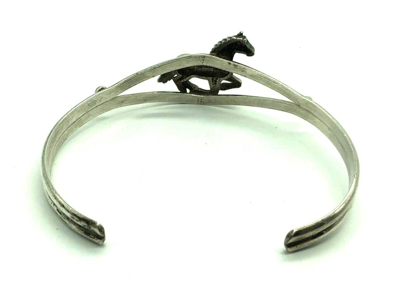 Carol Felley Bracelet Galloping Running Horse Stallion Sterling Silver Cuff