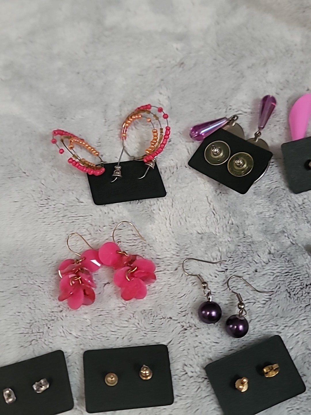 Lot of 19 Vintage Style Earrings for Pierced Ears Multicolor