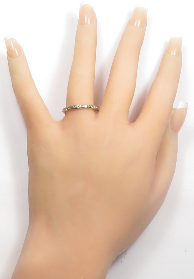 Antique Deco 1920’s Wedding Eternity Platinum Band Ring Size 10 UK-T1/2 EGL USA