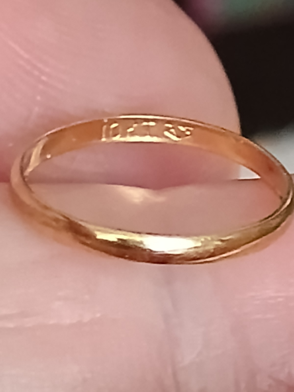 Vintage 10k Baby Gold Band Ring Can Be Worn On Chain As Pendant / Charm as well