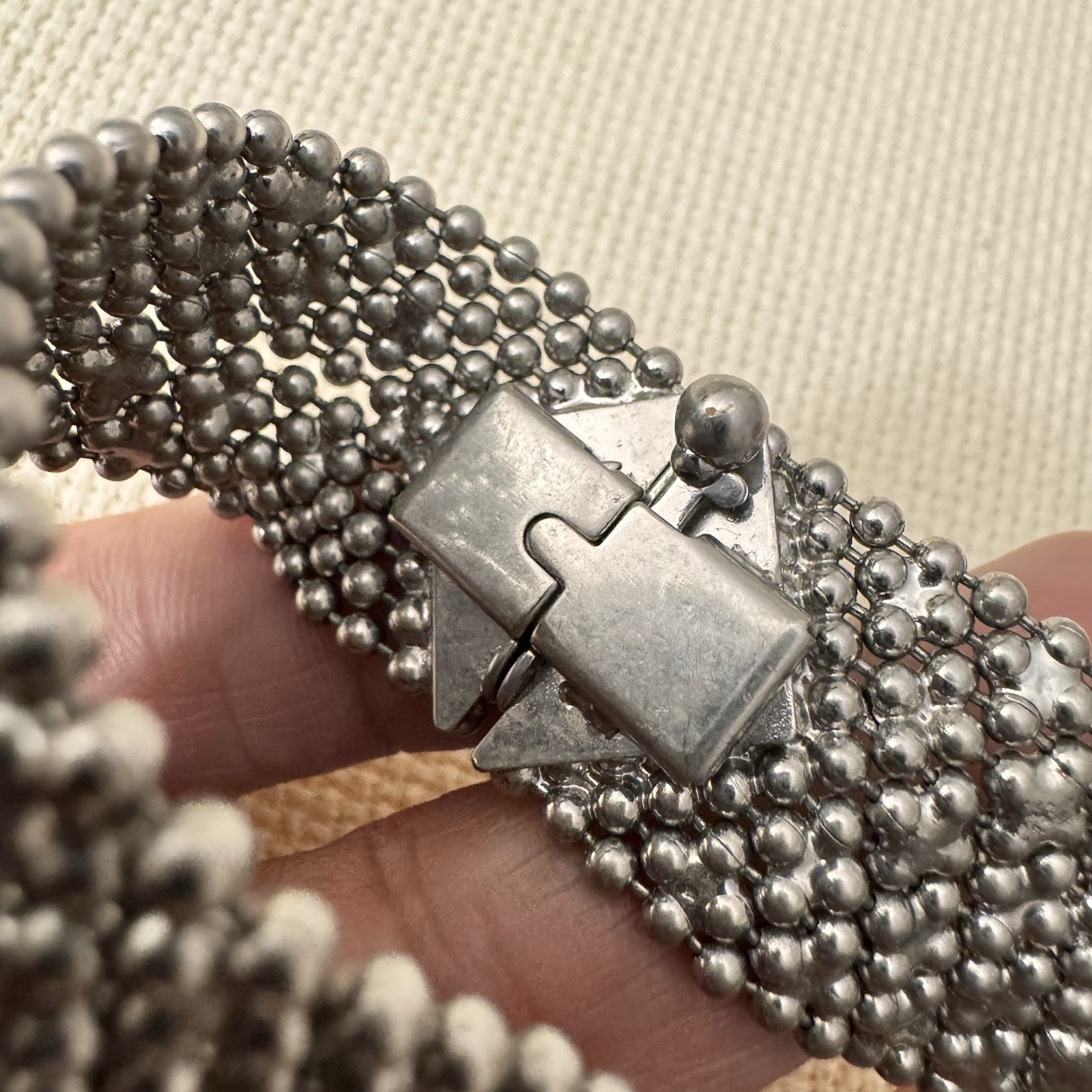 Vintage Liquid Metal Flexible Mesh Bracelet with Box Clasp