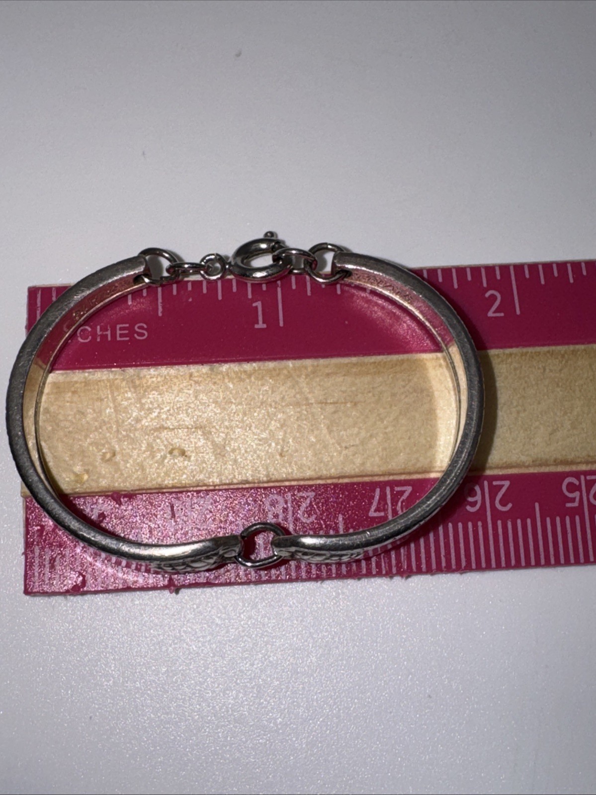 Vintage Child’s Spoon Handle Bracelet Silver Tone