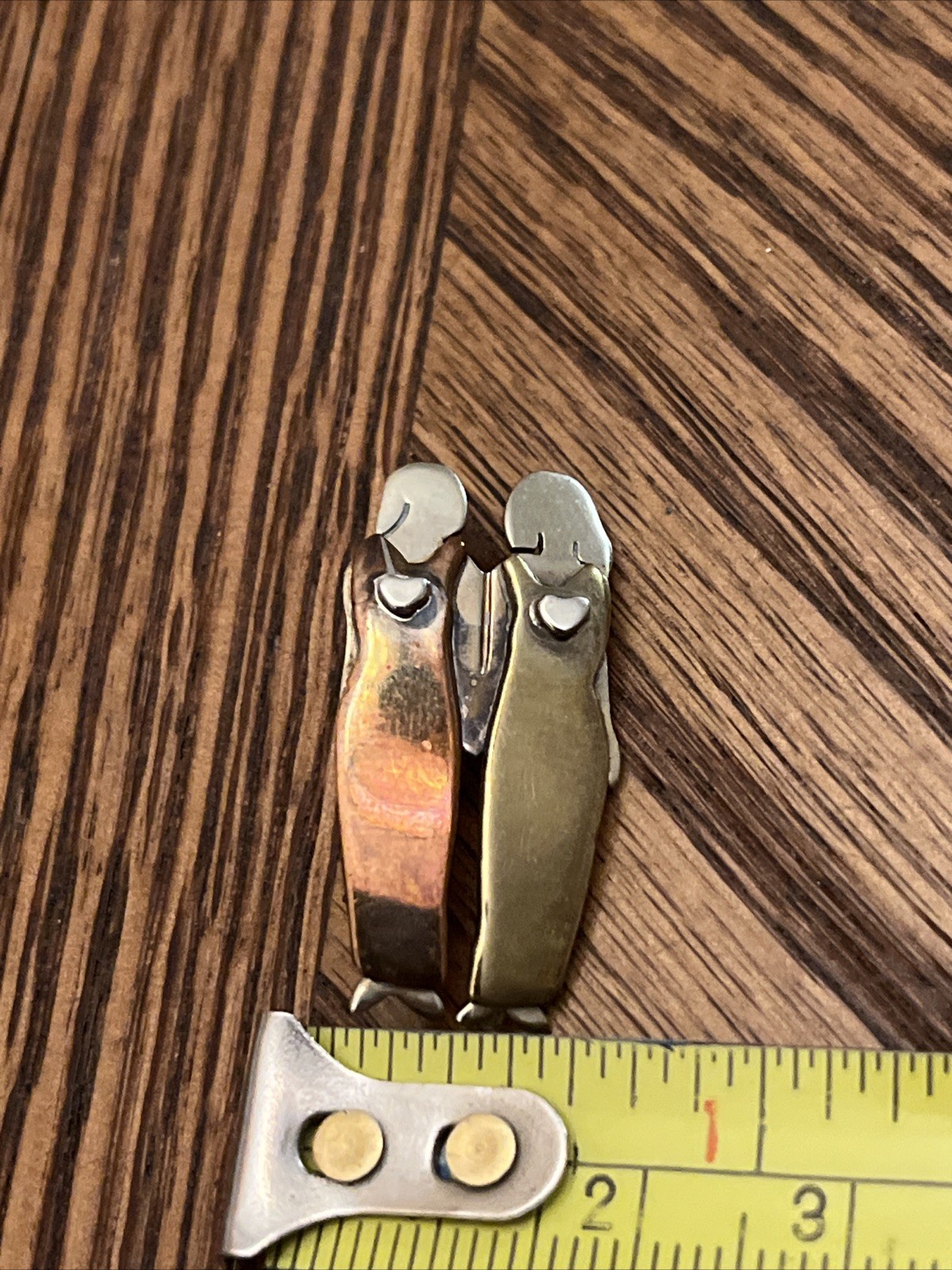 Far Fetched Women Holding Hands Sisters Mixed Metal Sterling Silver VTG Pin