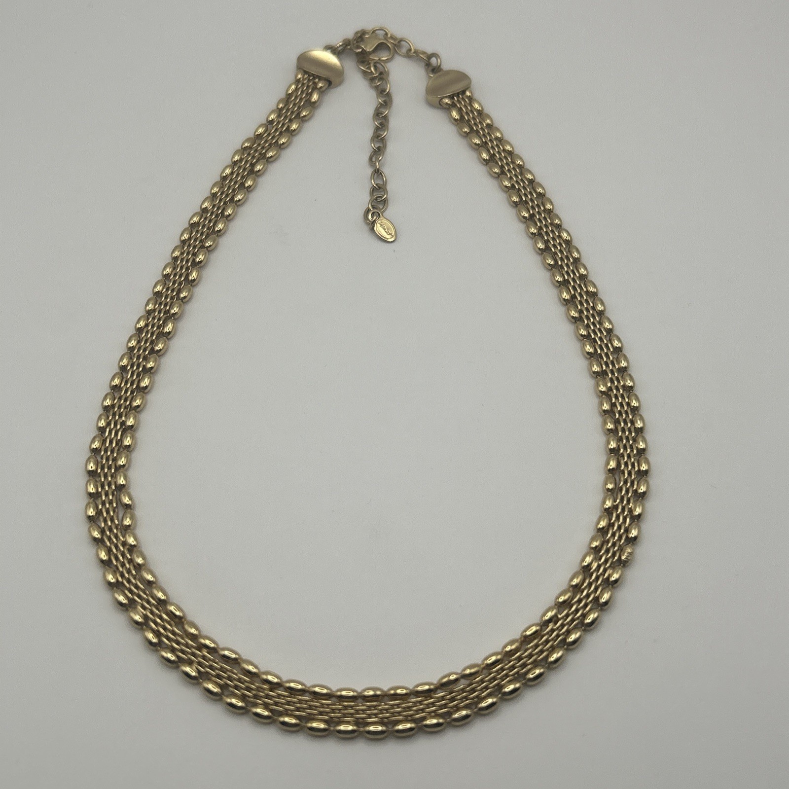 Monet 6mm Wide Flat Wheat Chain Goldtone Necklace – 19”