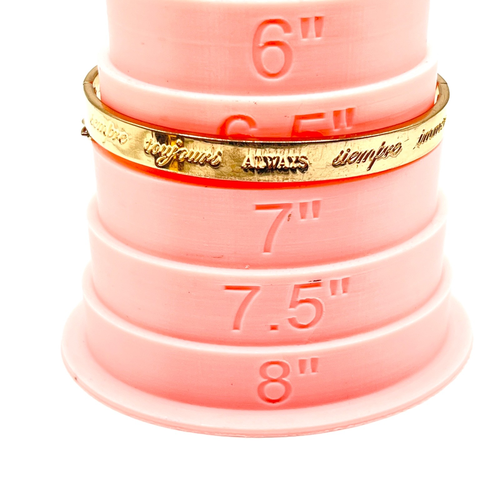 Stella And Dot Hinged Bangle Bracelet Engraved Always Be You Rose Gold Tone
