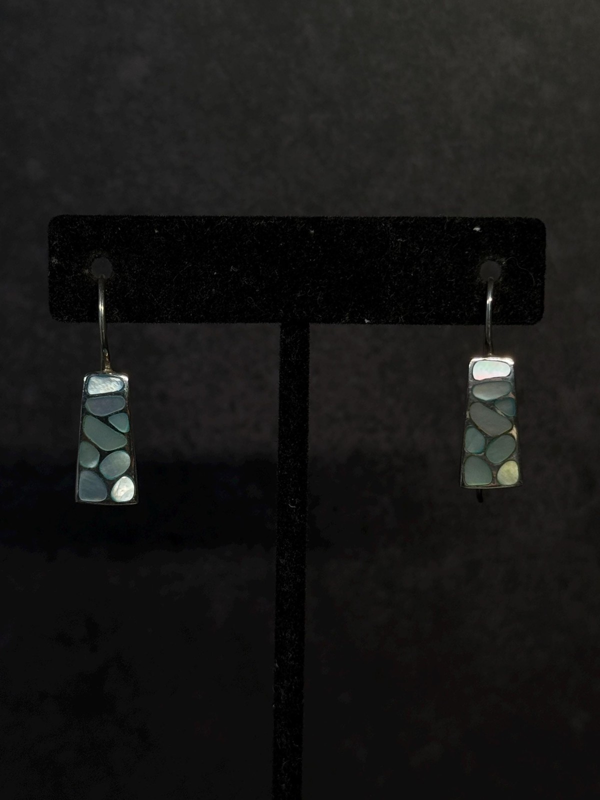 Sterling Silver Mother of Pearl Shell Drop Earrings