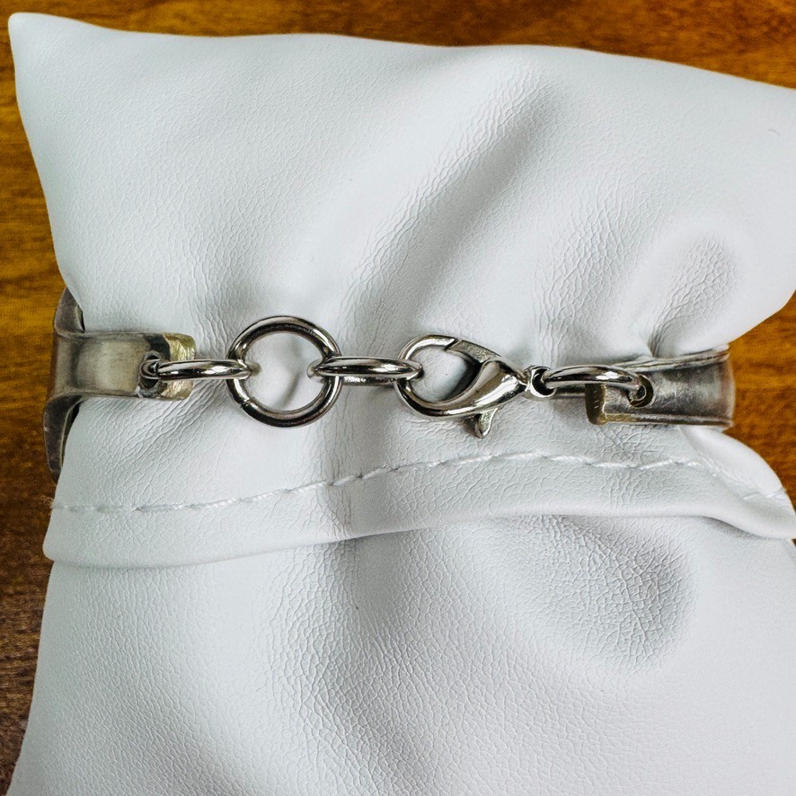Vintage Silverware Curled Tip Fork Bangle Silverplate Bracelet