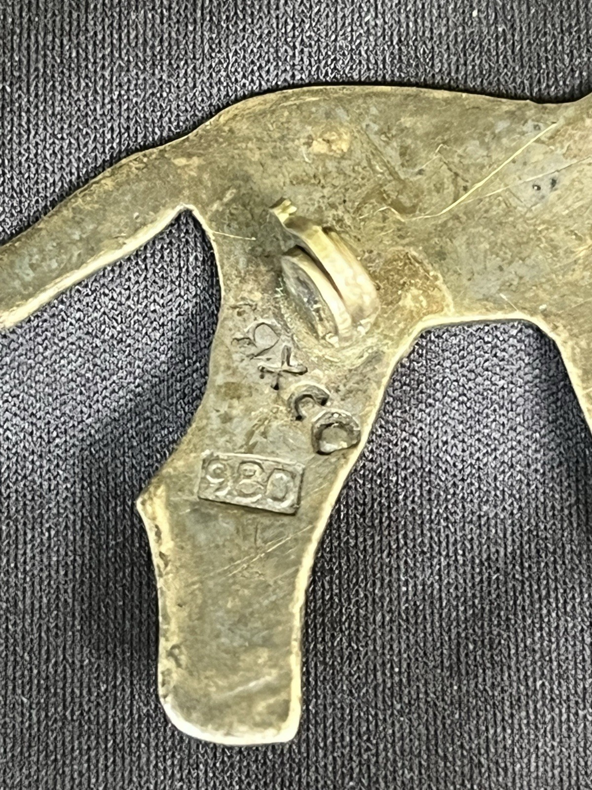 Antique Taxco 980 Silver Donkey/Burro Brooch Pin, Signed