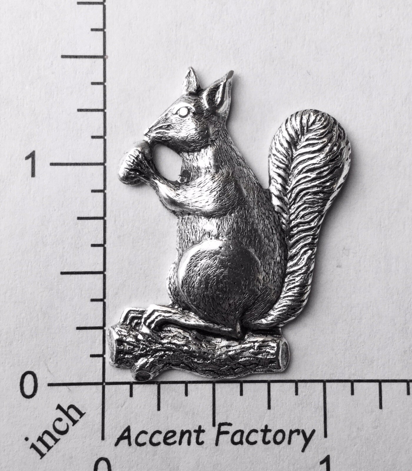 43534 Matte Silver Oxidized Squirrel Victorian Jewelry Finding