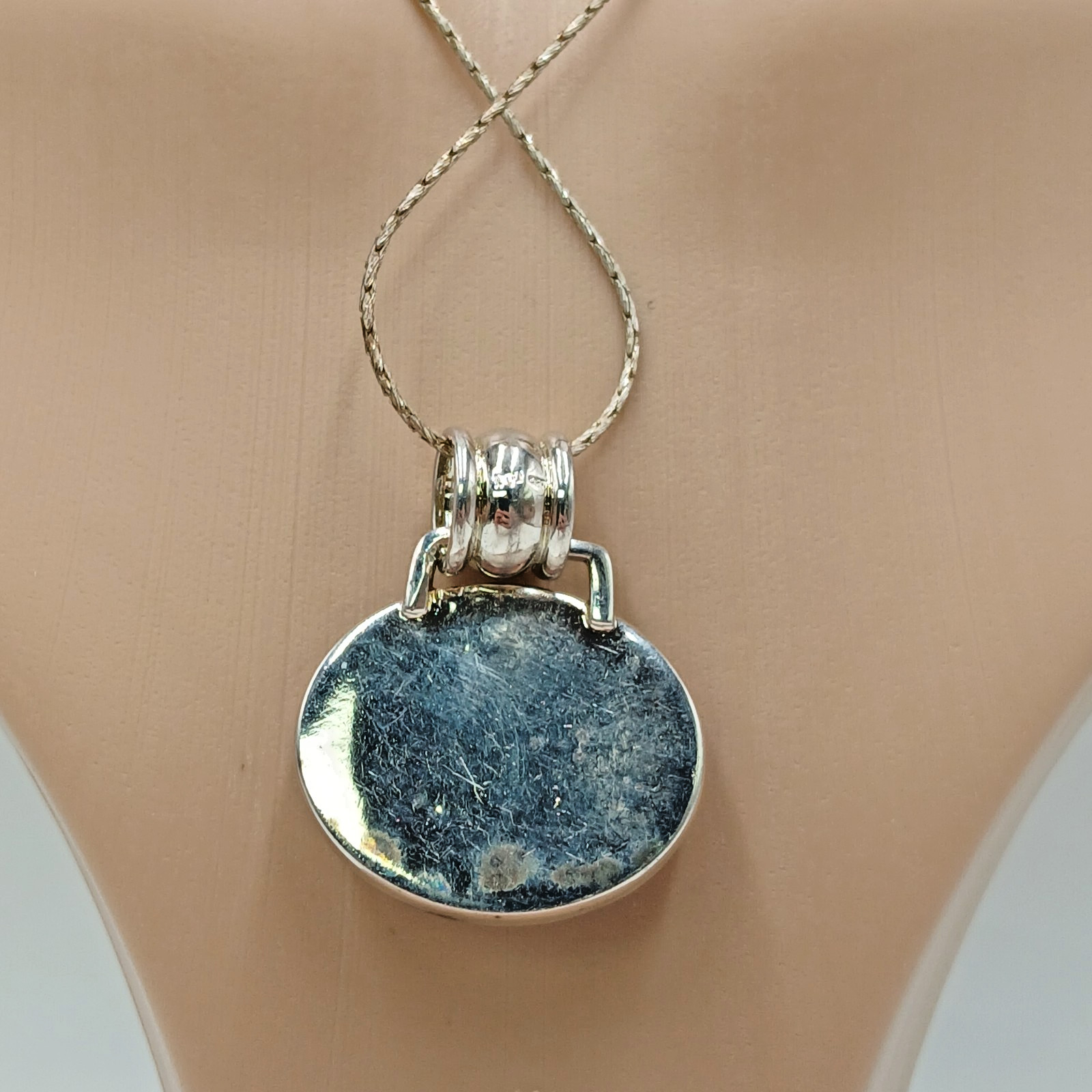 925 DBJ Slider Pendant Necklace 16in Sterling Silver Spigot Wheat Rope Chain 23g