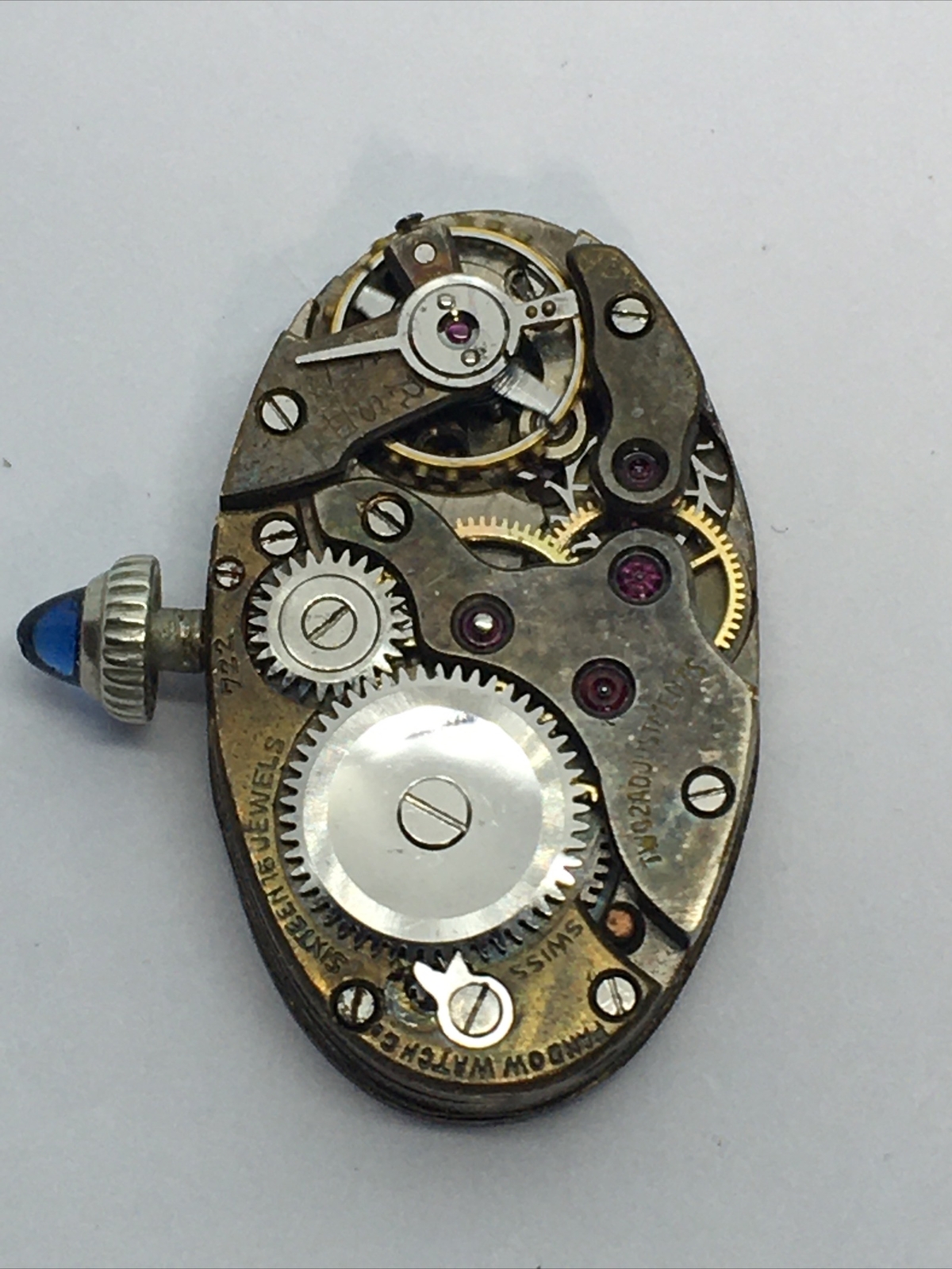 18k Antique VOGUE Swiss Ladies Watch, 18k Karat solid White gold Case 16j Runs