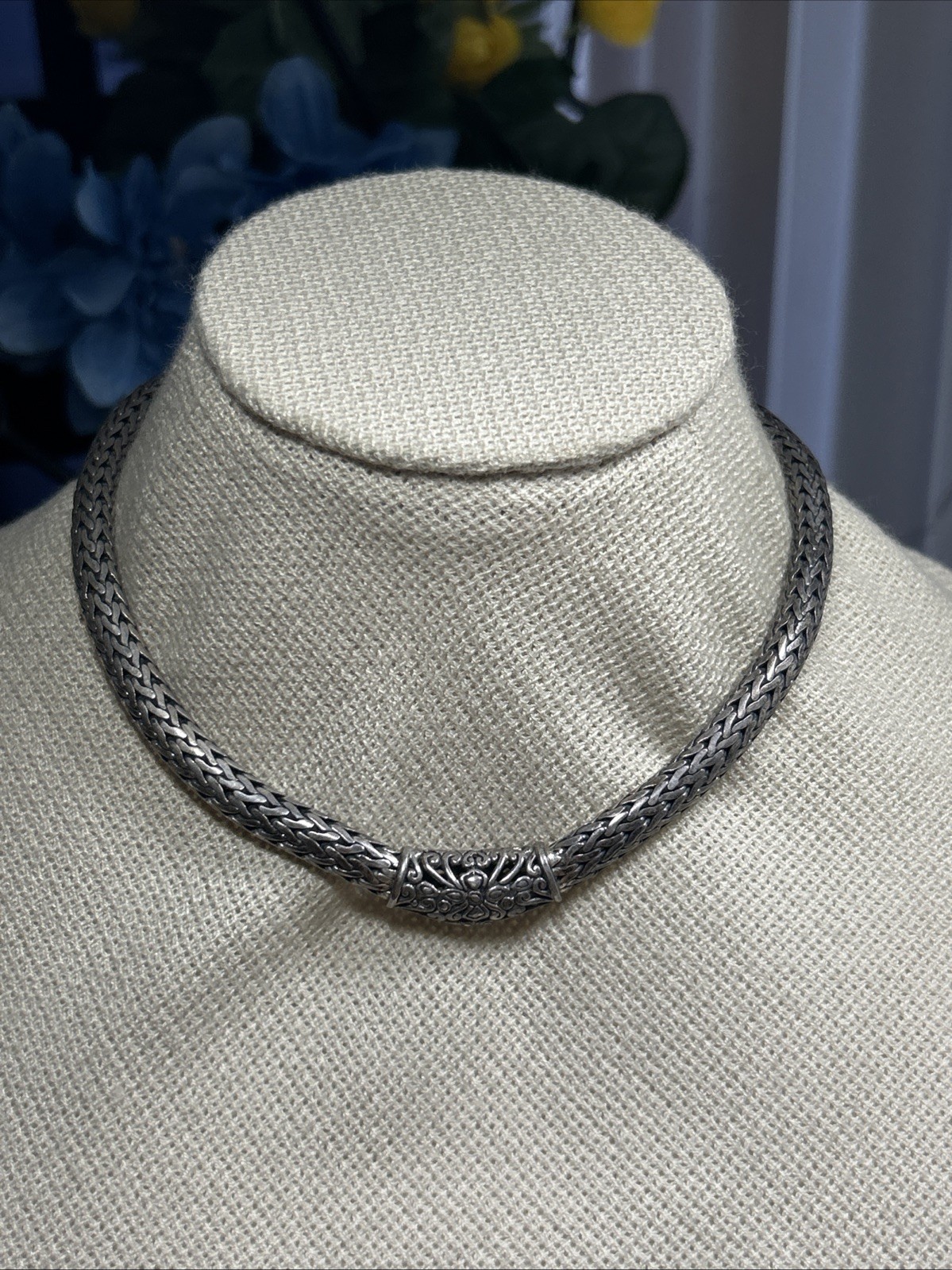 41. Vintage 925 Sterling Wheat Oval cut Thick Chain Necklace 16 3/8″, 112.6g