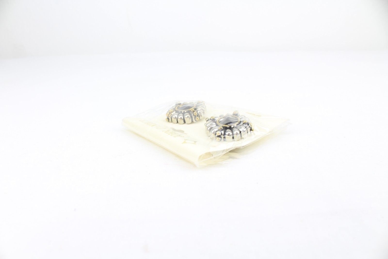 John Candice Genuine Austrian Crystal Clip On Earrings Vintage Made in USA Heavy