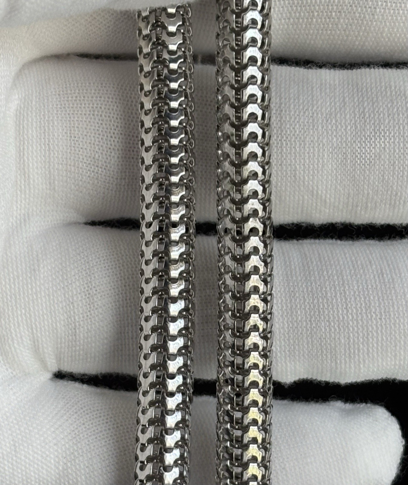 Vintage Vendôme Mesh Chain Silver Tone 36in Necklace 9mm wide 65.9g Statement