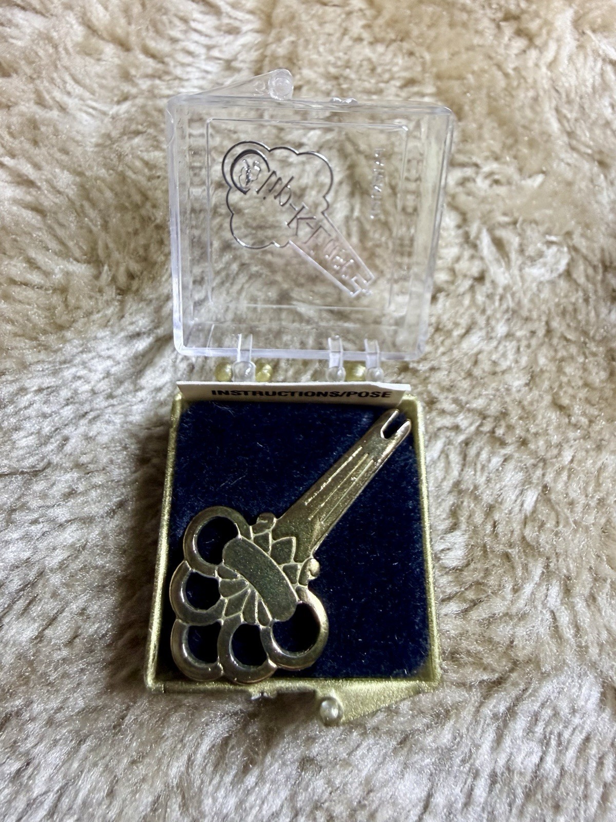 Antique Vintage Clip Tension Collectible Ease Key to Adjust K Clip Earrings RARE