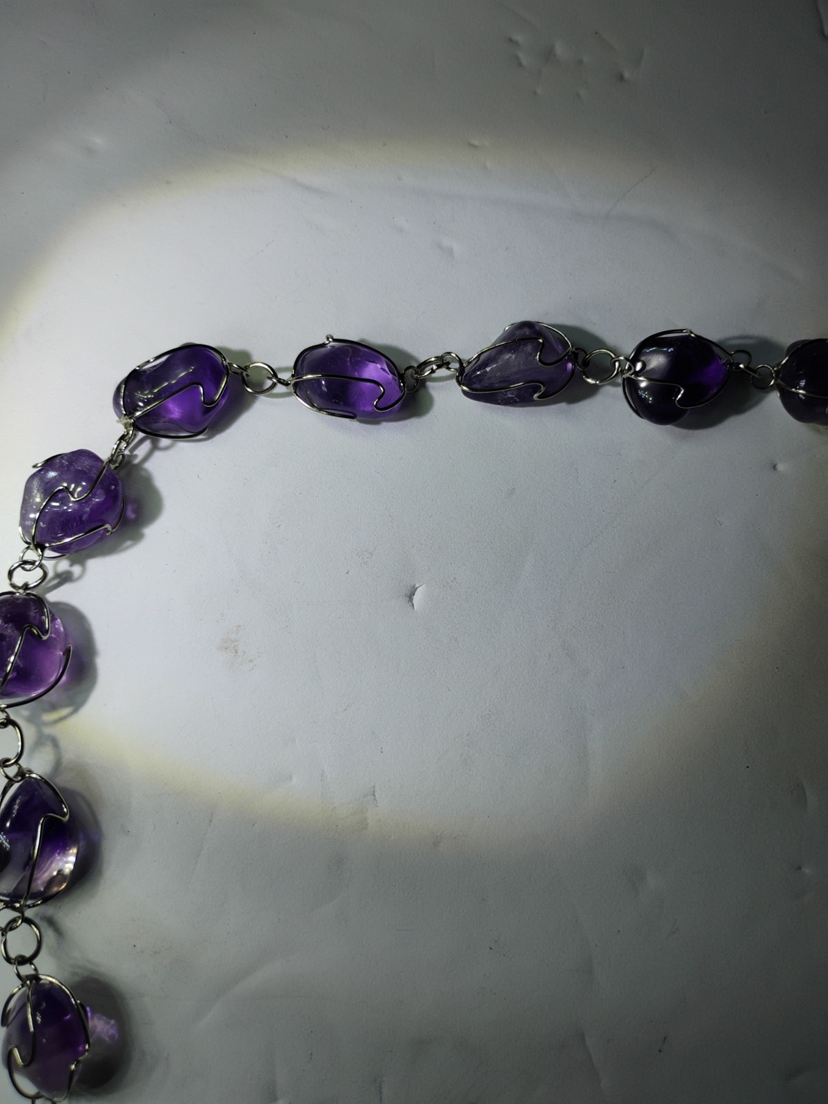 Amethyst Stone 26″Natural Polished No Clasp