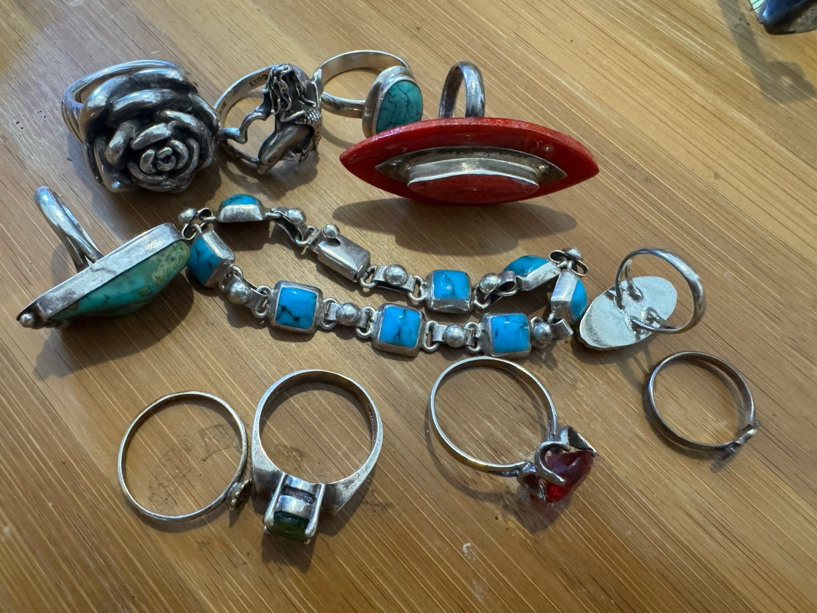 vintage sterling silver jewelry lot