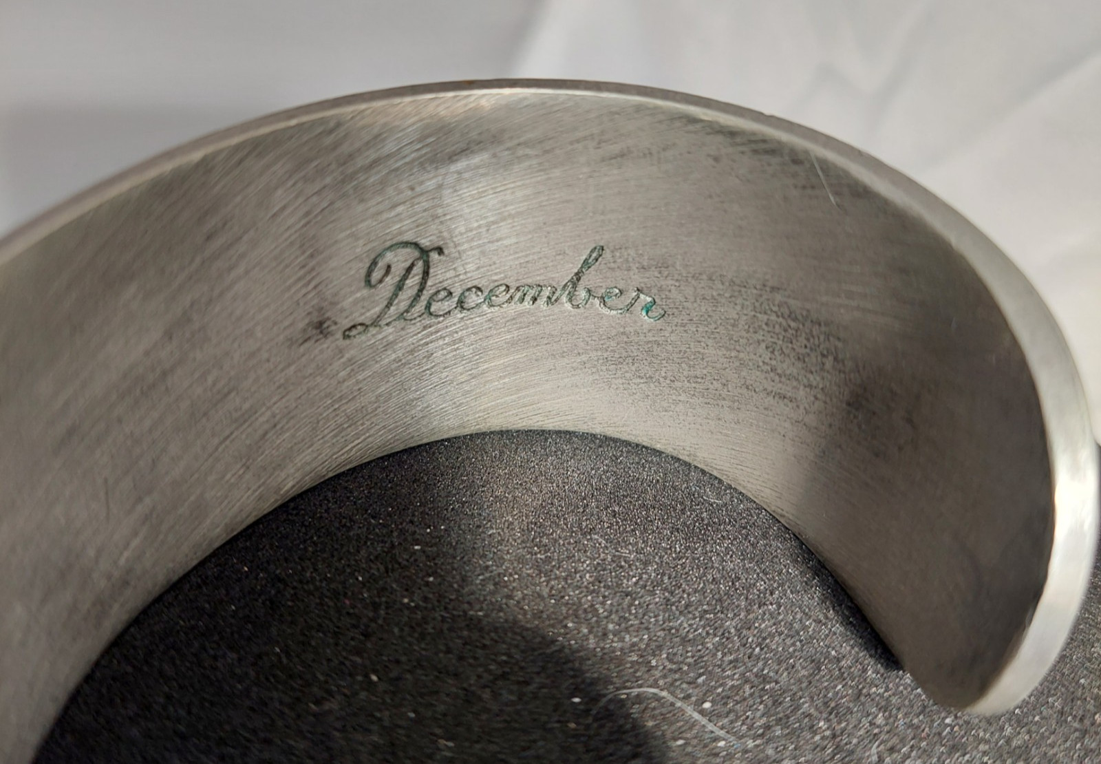 5 Vintage Pewter Birth Month by Flower Cuff Bracelets, Salisbury Pewter