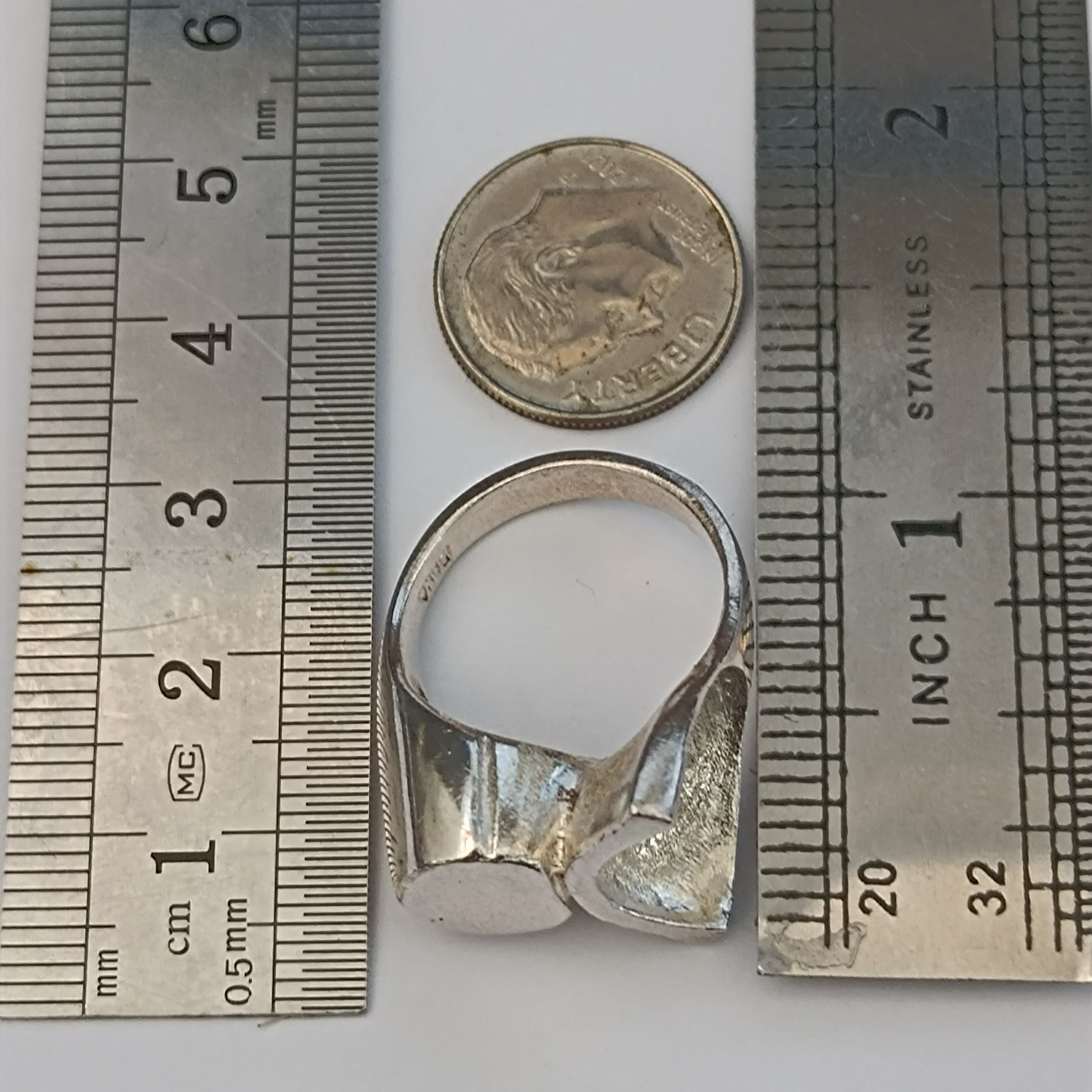 VTG Sterling Silver Ring Brutalist Modernist Sculptural Abstract Artisan OOAK 7