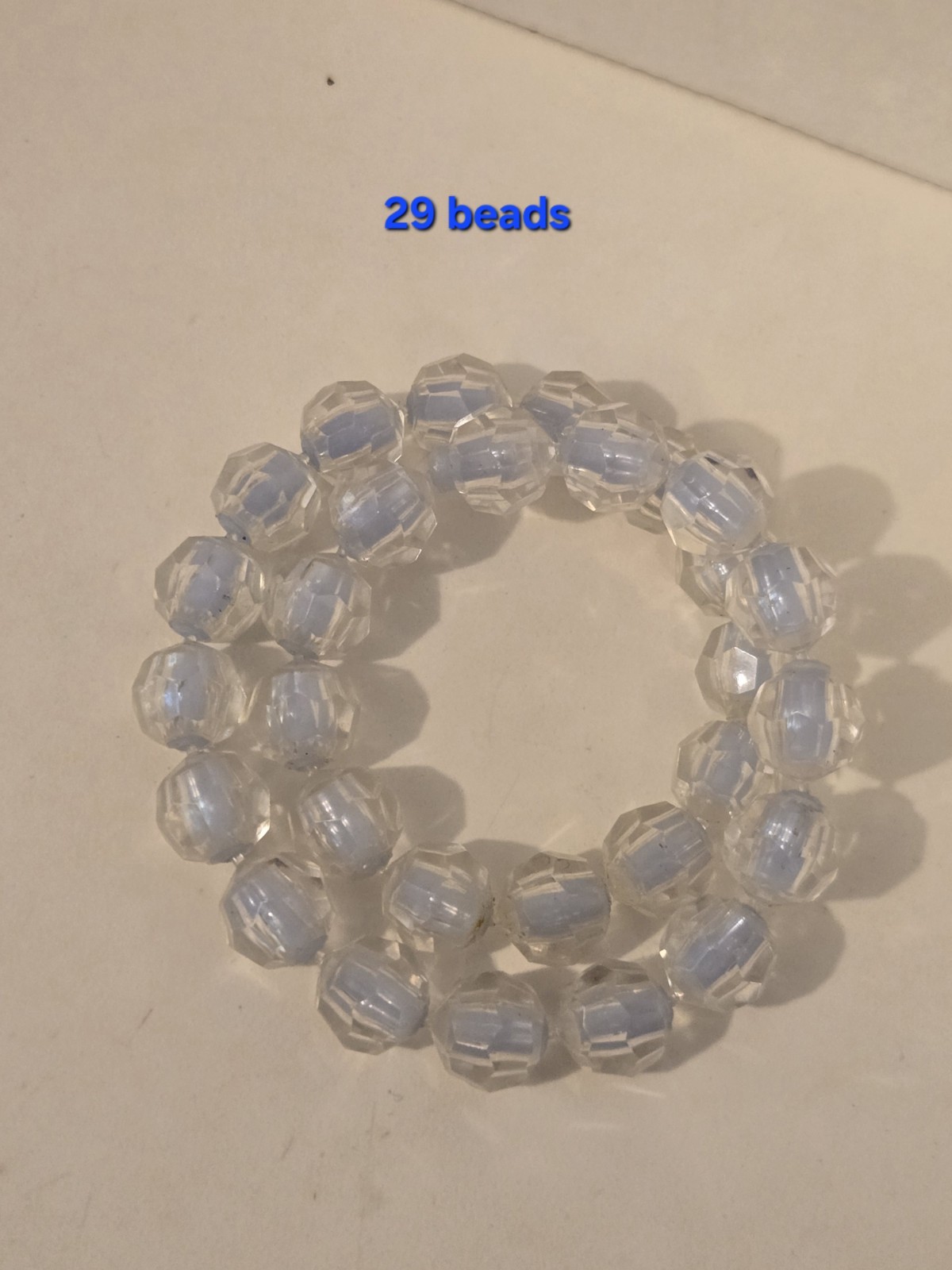 Vintage Fancy Pop Bead Blue Tones Necklaces And Earrings Set
