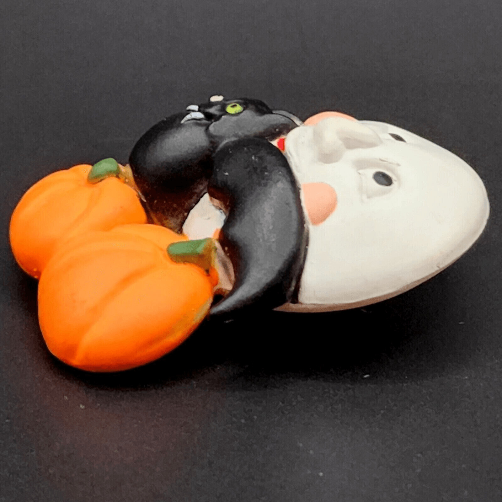 FUN WORLD Vintage Halloween Pin Full Moon Bats Pumpkin Brooch Costume Gift