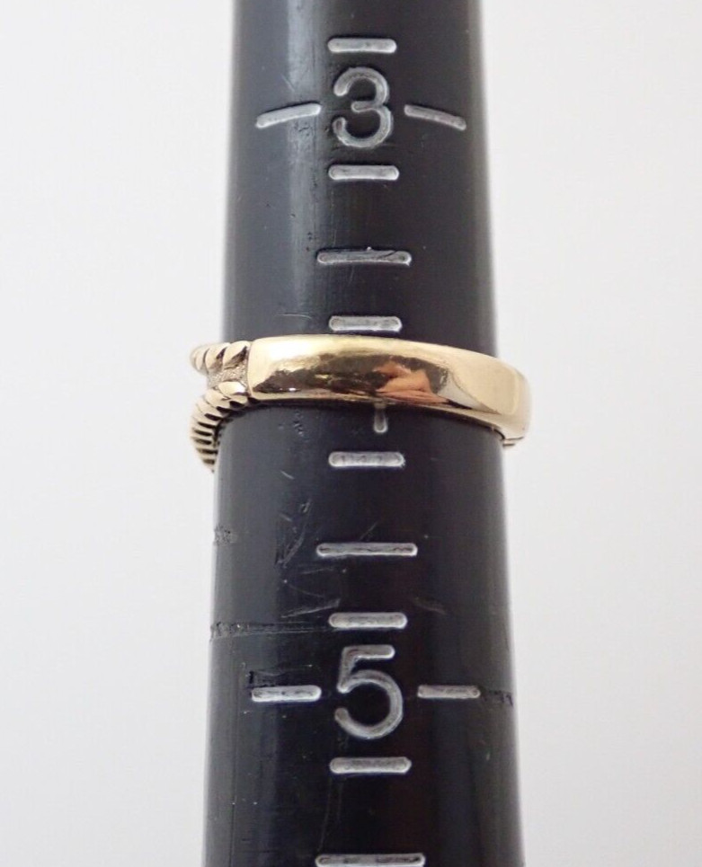 Vintage 18k HGE Signet Initial Letter “P” Pinky Band Ring Sz 4