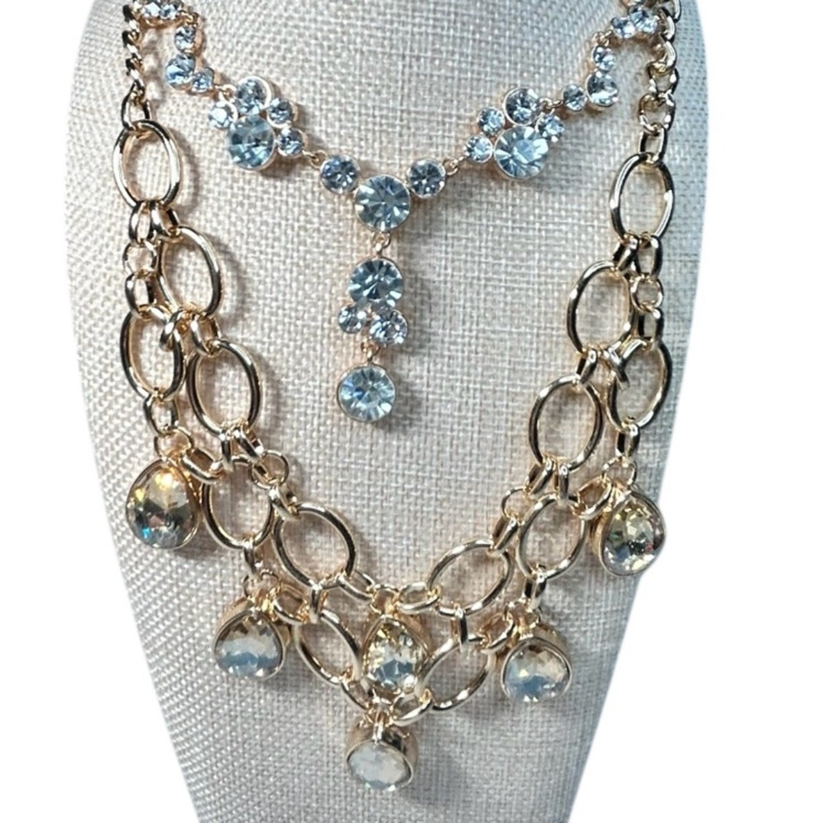 Statement Necklace Earrings & Pin Bundle 5 Pc Set