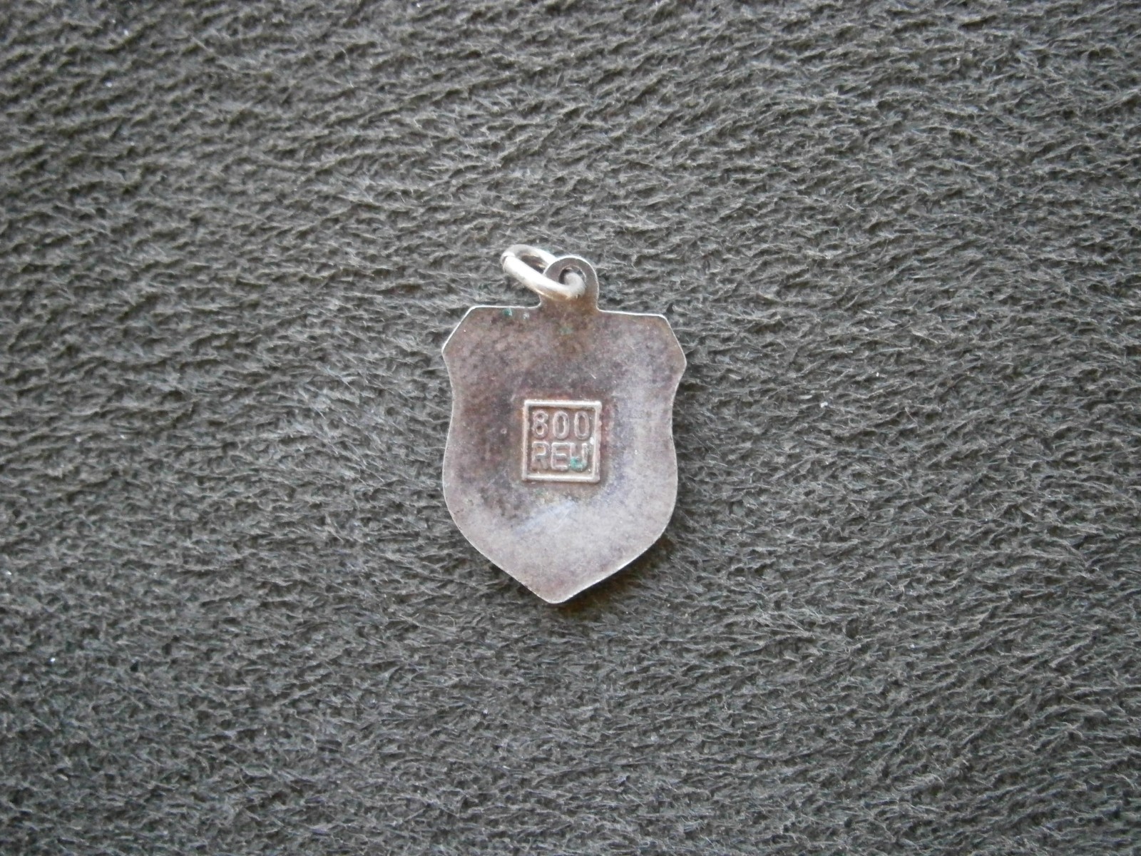Tanger Tangier Morocco Vintage REU 800 Silver Enamel Travel Shield Charm