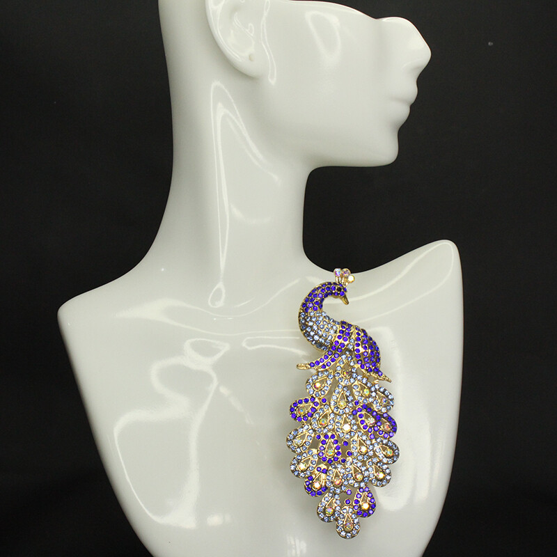 Women’s Luxurious Peacock Brooch Rhinestone Animal Brooch Accessories