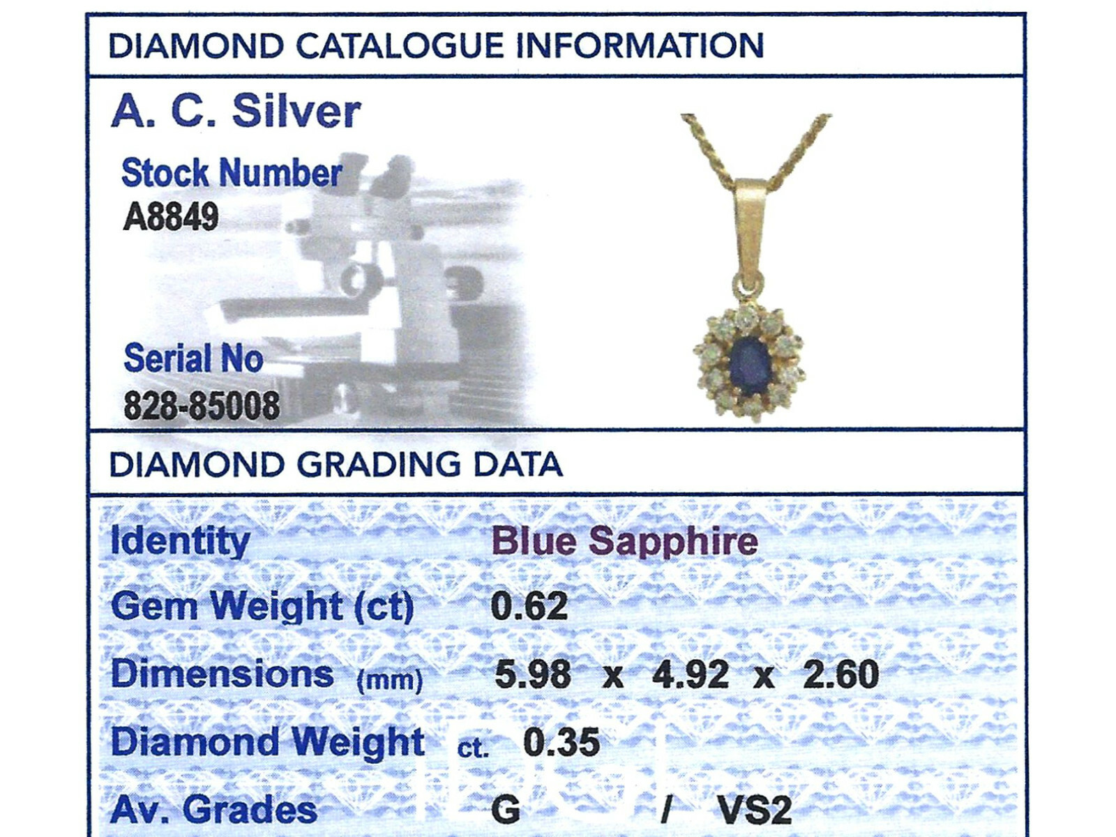 1980s Vintage 0.62 Ct Sapphire 0.35 Ct Diamond 18k Yellow Gold Cluster Pendant