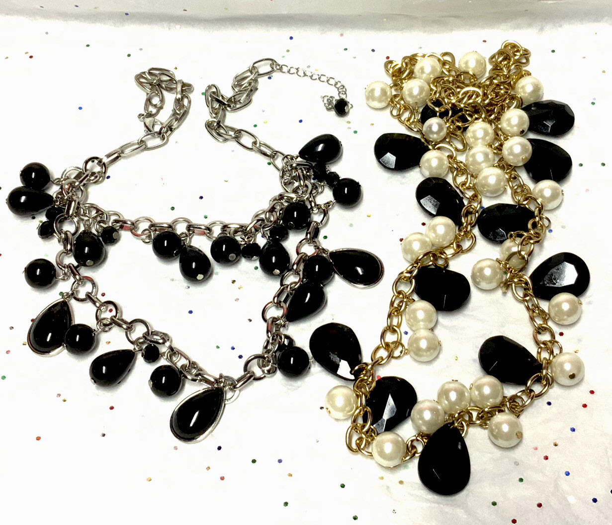Vintage To Mod Faux Pearl/Lucite/Plastic/Acrylic Glass Bead+ Necklace 15~Lot