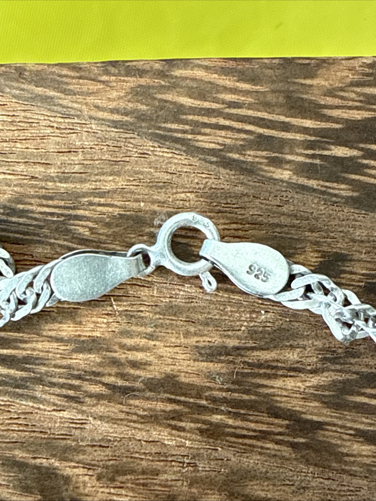 Vintage Twisted Chain Necklace Sterling Silver 925 Chain 16” Long 4mm Width