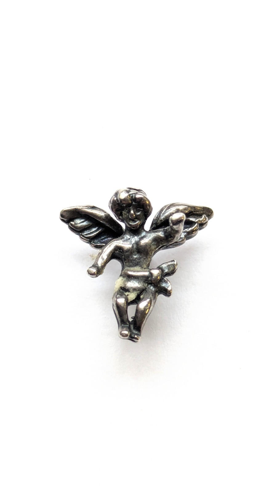 Vintage 925 Sterling Silver Cherubim Angel Pin
