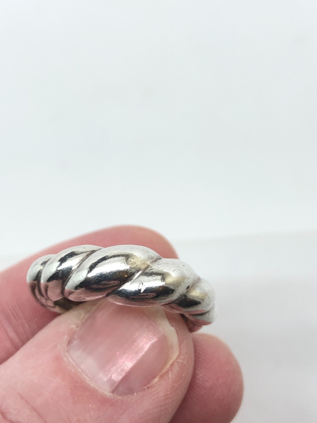 Vintage Sterling silver Twist ring Ladies sz 6 1/2 5.4 g