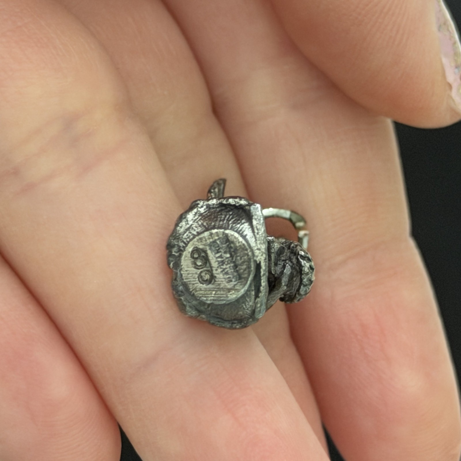 Vintage Hayward 925 Sterling Silver November Guardian Angel 3D Charm Pendant