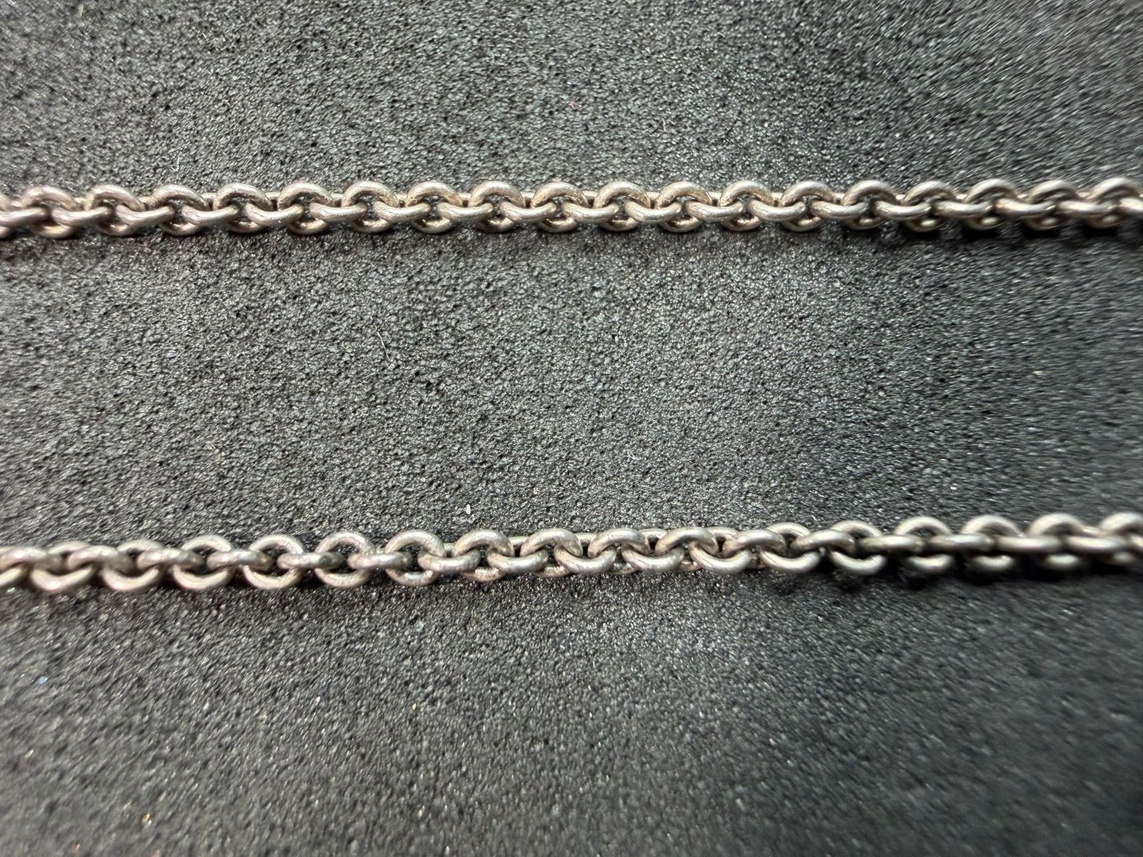 4.01g Vintage Sterling Silver 925 Rolo Link Chain Necklace 18 in M