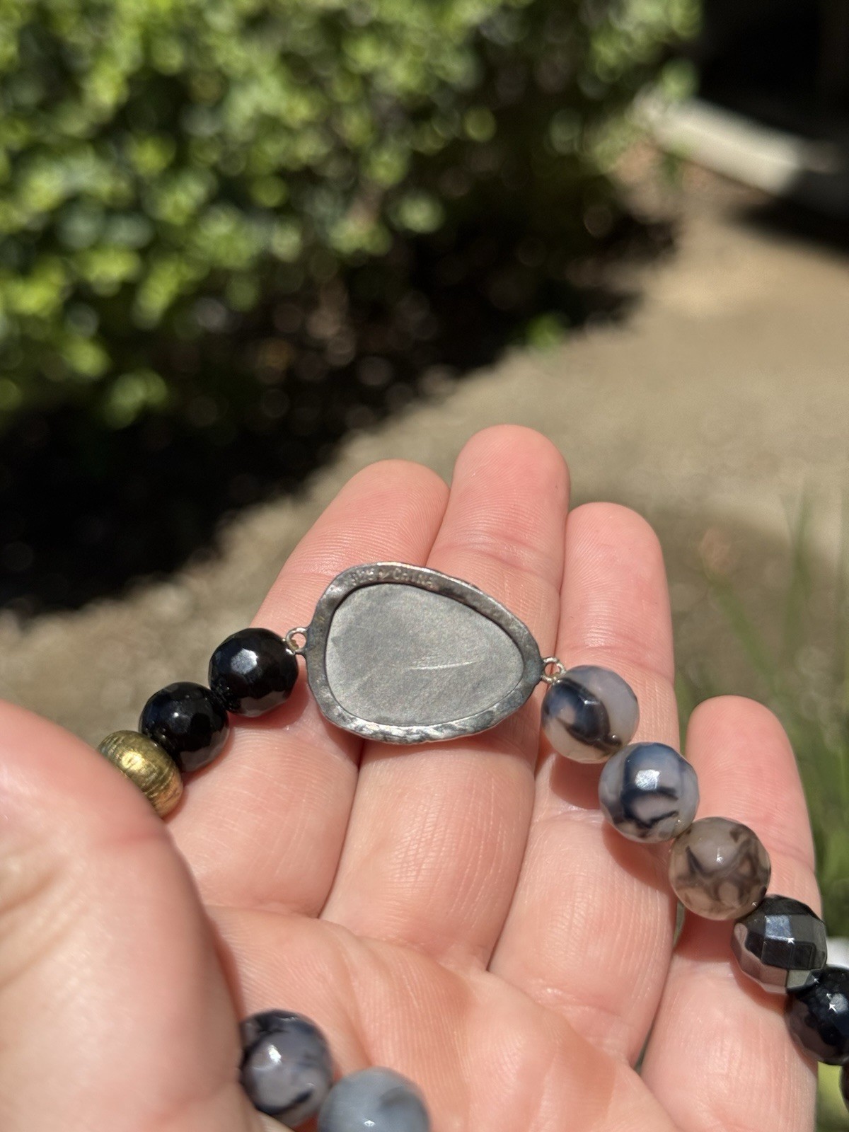 Vtg Sterling Silver Ode To Geode Druzy Silpada Choker Necklace